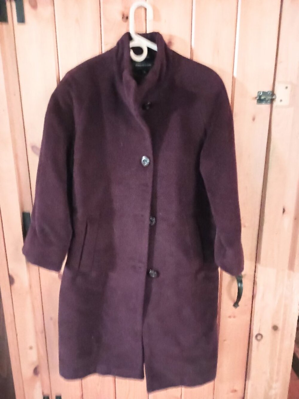 Womens size10 purple 70^ wool coat